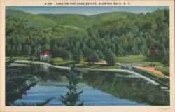 Lake on the Cone Estate, Blowing Rock, NC Postcard