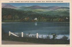 Chimney Rock Baptist Church, Chimney Rock, Western NC Postcard