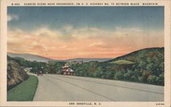 Sunrise Scene near Swannanoa, US Hwy 70, NC Postcard