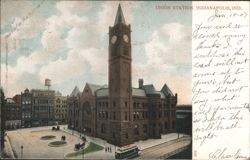 Union Station Clock Tower, Indianapolis Postcard