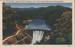 Cheoah Dam, Tapoco, NC, near Great Smoky Mountains National Park Postcard