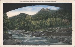 Chimney Tops from Under the Chimney Bridge, Great Smoky Mountains National Park Postcard