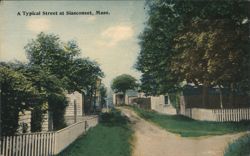 A Typical Street at Siasconset, Mass. Postcard