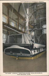 Bark Lagoda Model, Jonathan Bourne Whaling Museum, New Bedford, MA Postcard