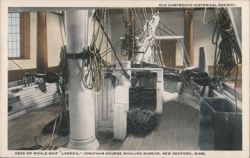 Deck of Whale Ship Lagoda Model, New Bedford, MA Postcard