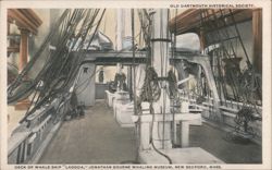 Whale Ship Lagoda Model, Jonathan Bourne Whaling Museum Postcard