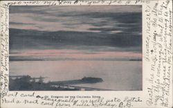 Evening on the Columbia River Postcard