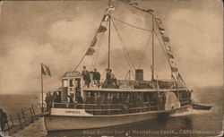 Glass Bottom Boat Empress, Moonstone Beach, Catalina Island Postcard