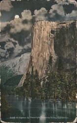 El Capitan by Moonlight, Yosemite Valley Postcard