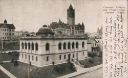 Carnegie Library and Court House, Tacoma, WA Postcard