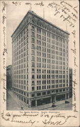 The Alaska Building, Seattle, WA with Handwritten Message Postcard