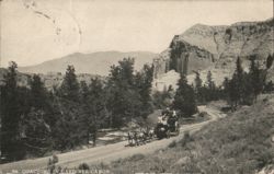 Stagecoach in Gardiner Canon, Yellowstone National Park Postcard