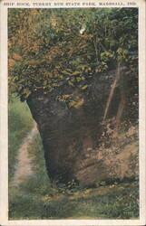 Ship Rock, Turkey Run State Park, Marshall, IN Postcard