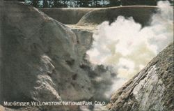 Mud Geyser, Yellowstone National Park Postcard