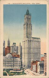 Woolworth Building, Cathedral of Commerce, New York Postcard