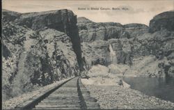 Sheep Canyon, Train Tracks, Basin, WY Postcard