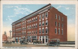 Hotel Leeland, Danville, Virginia Postcard