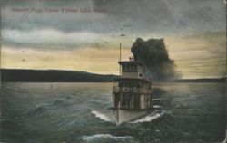 Steamer Flyer, Coeur d'Alene Lake, Idaho Postcard
