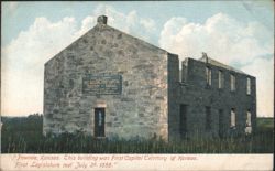 First Capitol Territory of Kansas, Pawnee KS Postcard
