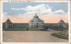 South Park Conservatory, Buffalo, NY Postcard