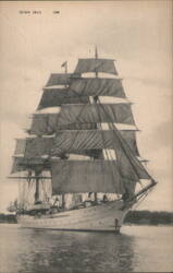 SEVEN SEAS. Tall Ship Sailing Vessel Postcard