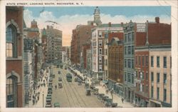 State Street, Looking South, Rochester, NY Postcard
