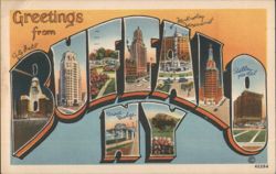 Buffalo, NY - City Hall, McKinley Monument, Peace Bridge Postcard