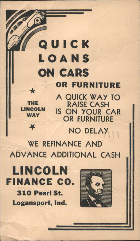 Lincoln Finance Co. Quick Loans on Cars & Furniture, Logansport, IN Indiana