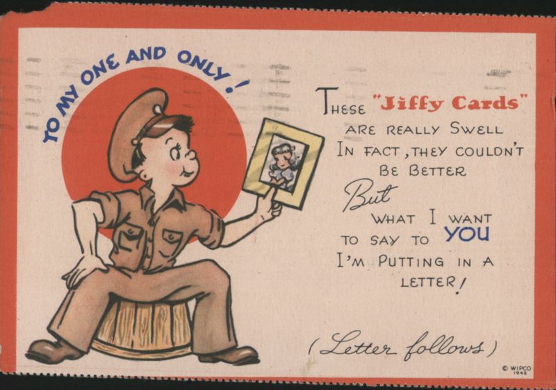 WWII Soldier Sending Love Letter to His One and Only