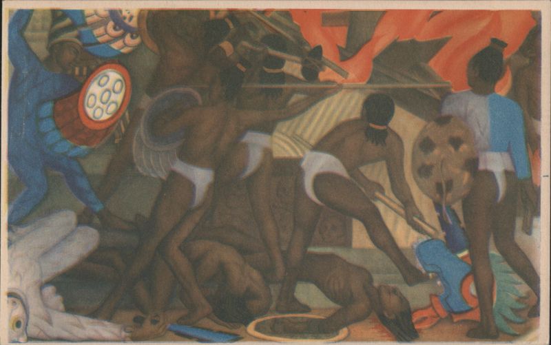 Diego Rivera Mural, The Sacred Wars, National Palace of Mexico Mexico City