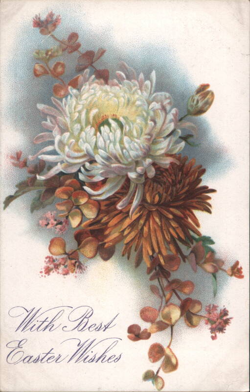 Easter Wishes Chrysanthemum Bouquet Floral Greeting