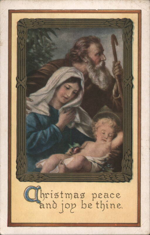 Holy Family with Baby Jesus, Christmas Peace and Joy