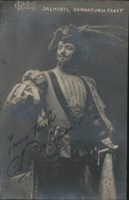 Charles Dalmores as Faust in Damnation de Faust Opera Portrait