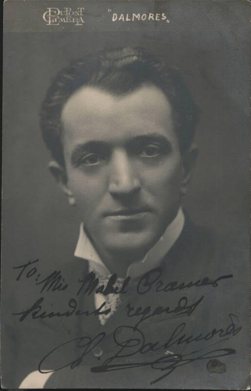 G. P. Dalmores Portrait with Autograph Inscription