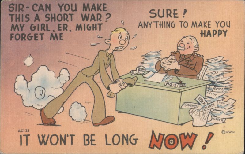 WWII Soldier Worries Girl Will Forget Him, Officer Promises Short War