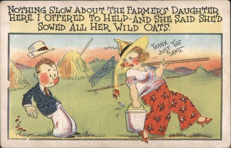 Comic Farmer's Daughter Sowed Her Wild Oats Rural Scene