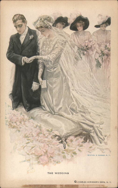 Elegant Wedding Ceremony with Bride, Groom, and Pink Roses