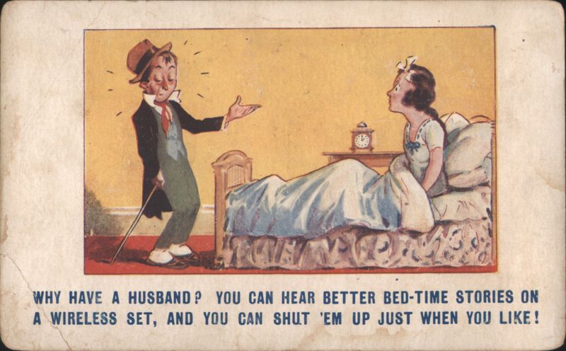 Comic Husband Wife Bedtime Stories, Wireless Set, Matrimonial Humor