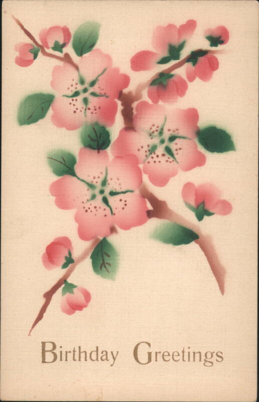 Pink Flowers Birthday Greetings