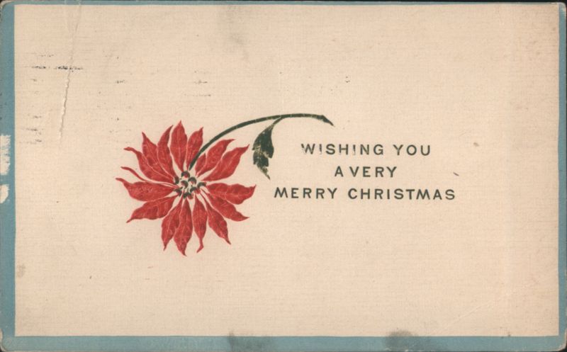 Poinsettia Flower Wishing You a Merry Christmas
