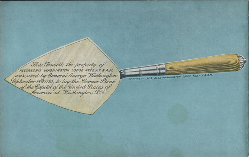George Washington's Masonic Trowel, Capitol Cornerstone Laying