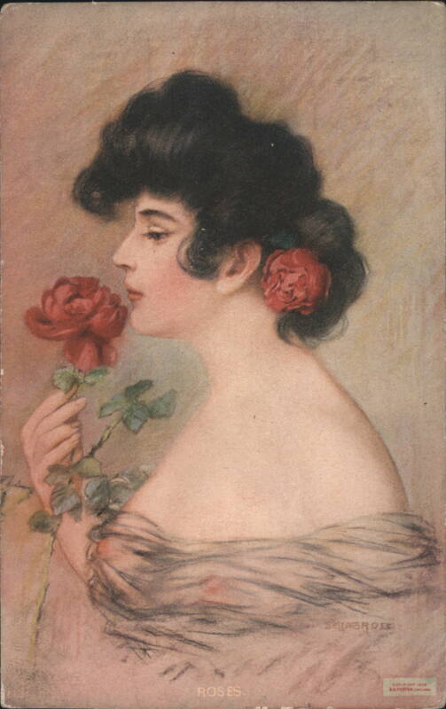 Woman with Red Roses by Selabrosse Women