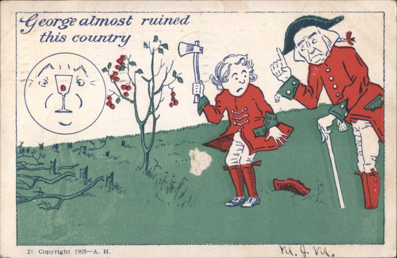 George almost ruined this country - Washington Cherry Tree Comic