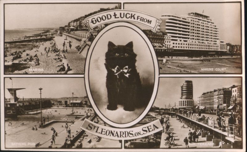 Good Luck from St Leonards-on-Sea with Black Cat and Scenic Views St. Leonards-on-Sea United Kingdom