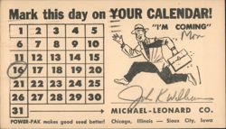 Michael-Leonard Co. Seed Advertising with Calendar and Salesman Postcard