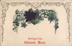 Floral Arrangement with Violets and Lily of the Valley Postcard