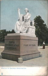 Washington DC: George Washington Statue, Capitol, Divided Back Postcard