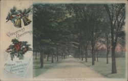 Christmas Greetings from Purdue University Campus Drive Postcard