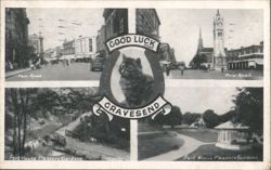 Gravesend Multi-View with Cat, New Road & Fort House Pleasure Gardens Postcard