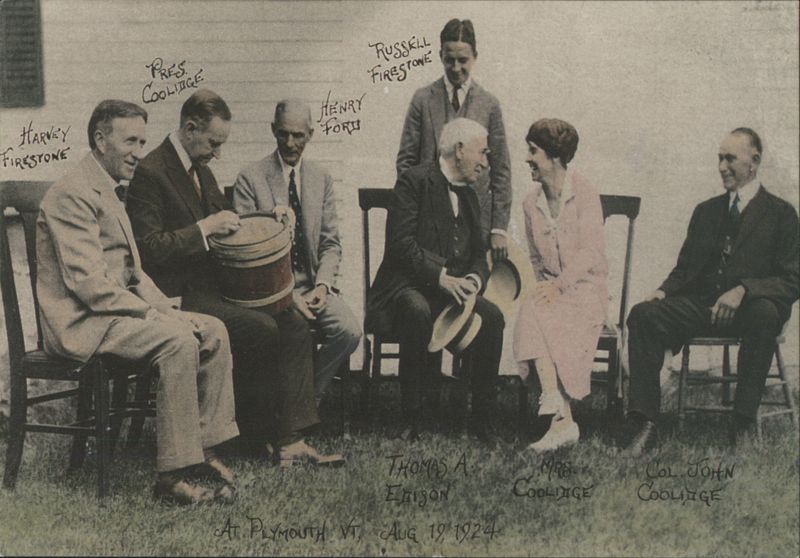 Signing the Maple Sap Bucket - Coolidge Summer White House, VT Plymouth Vermont